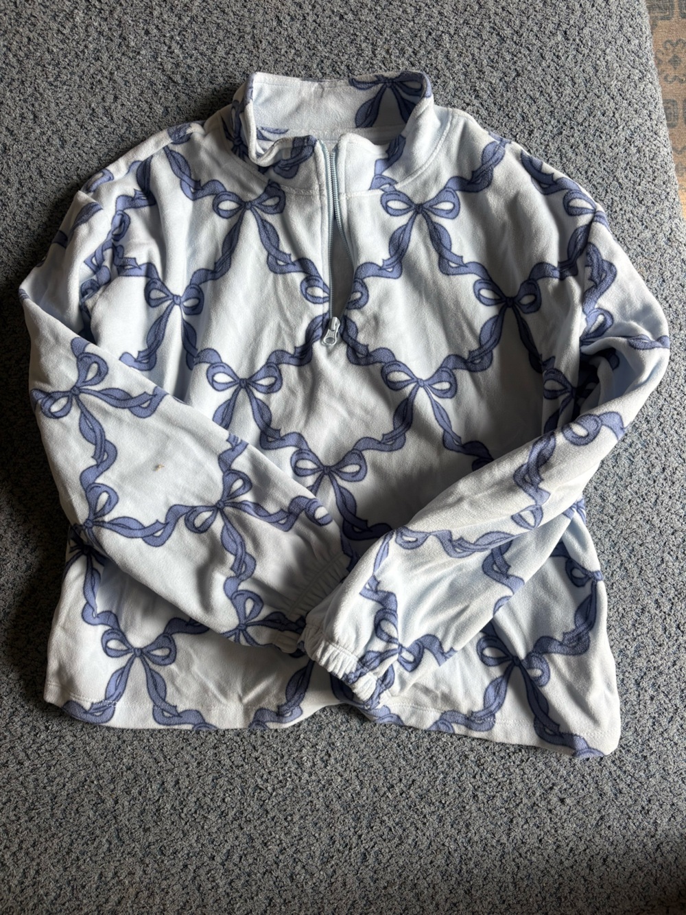 The Children's Place  Fleece Pullover with Navy Bow Print
